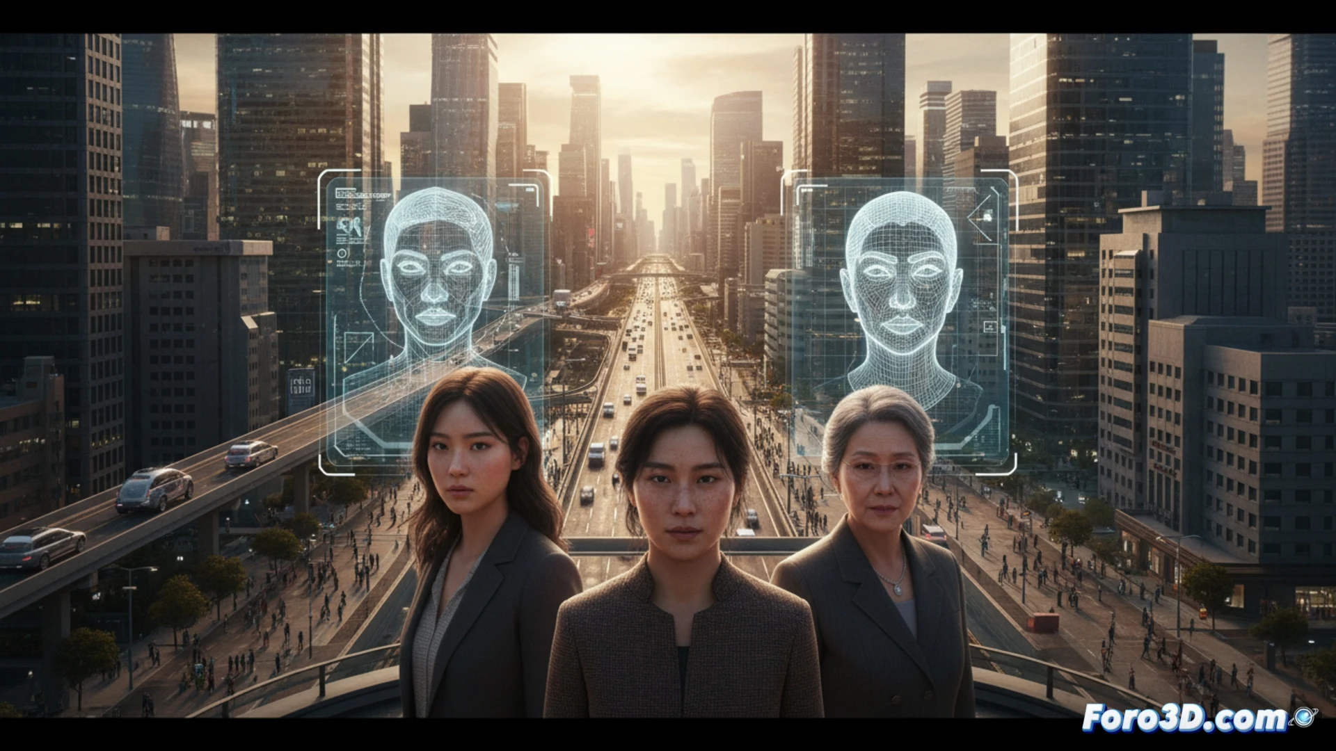 Ciudad de Seúl hiperrealista en Unreal Engine 5 con personajes digitales Metahuman de EVR Studio