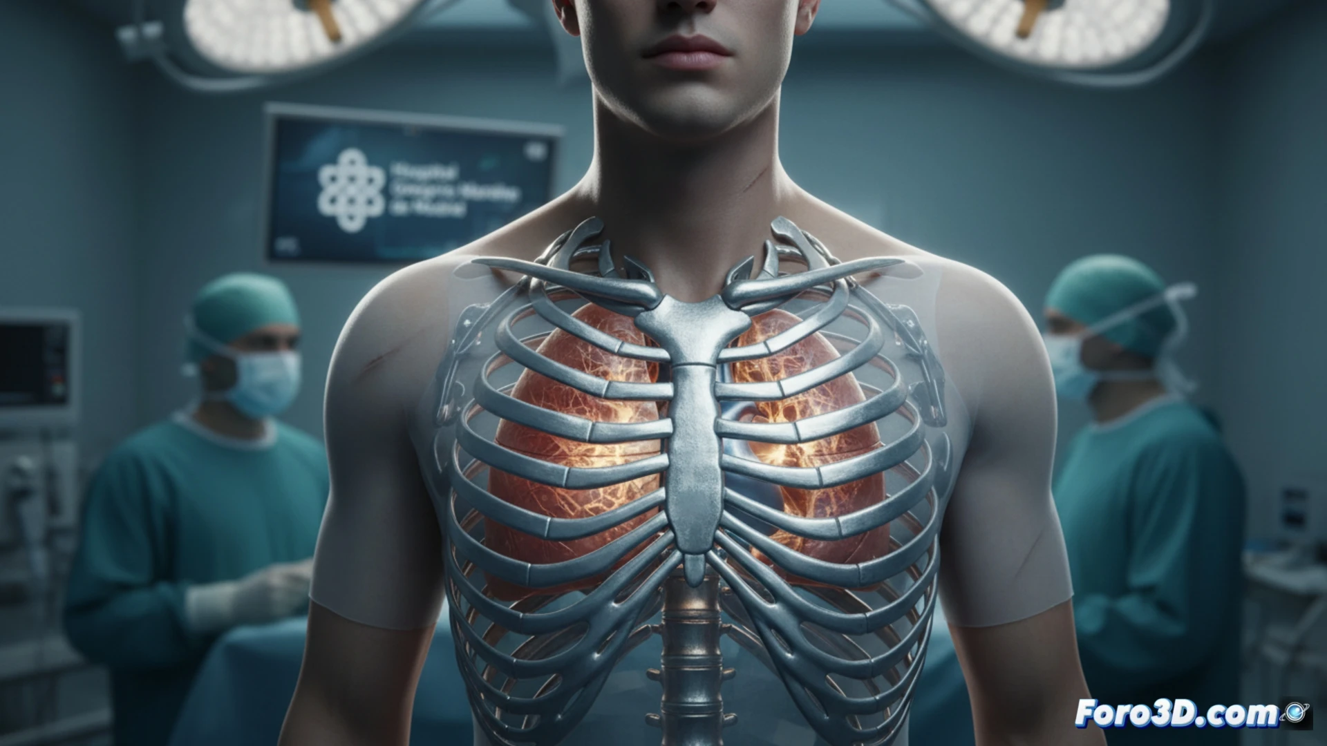 Cirujanos del Gregorio Marañón colocan prótesis de titanio impresa en 3D en el pecho de un joven con síndrome de Poland, logrando simetría torácica.