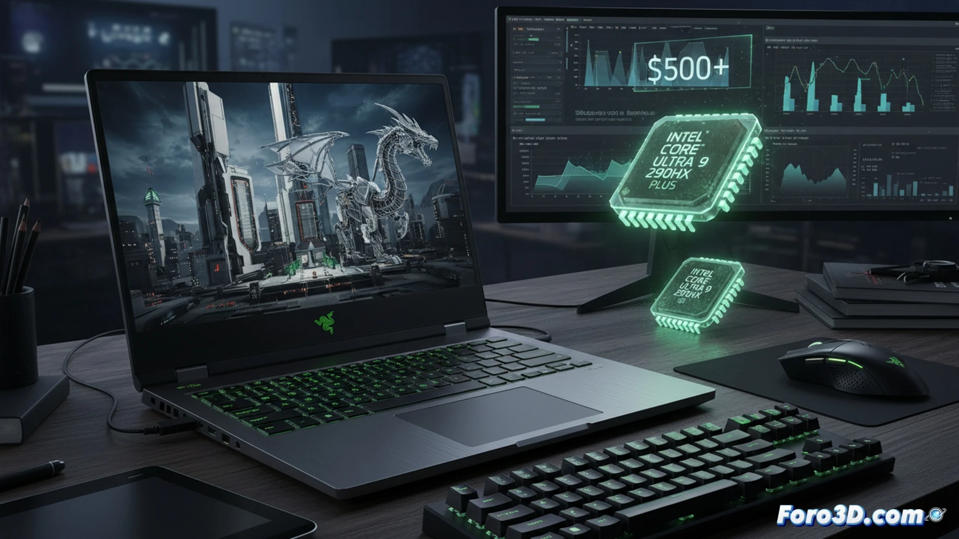 Razer Blade 18 2026 con chip Intel Ultra 9 y RTX 5090 para modelado y renderizado 3D