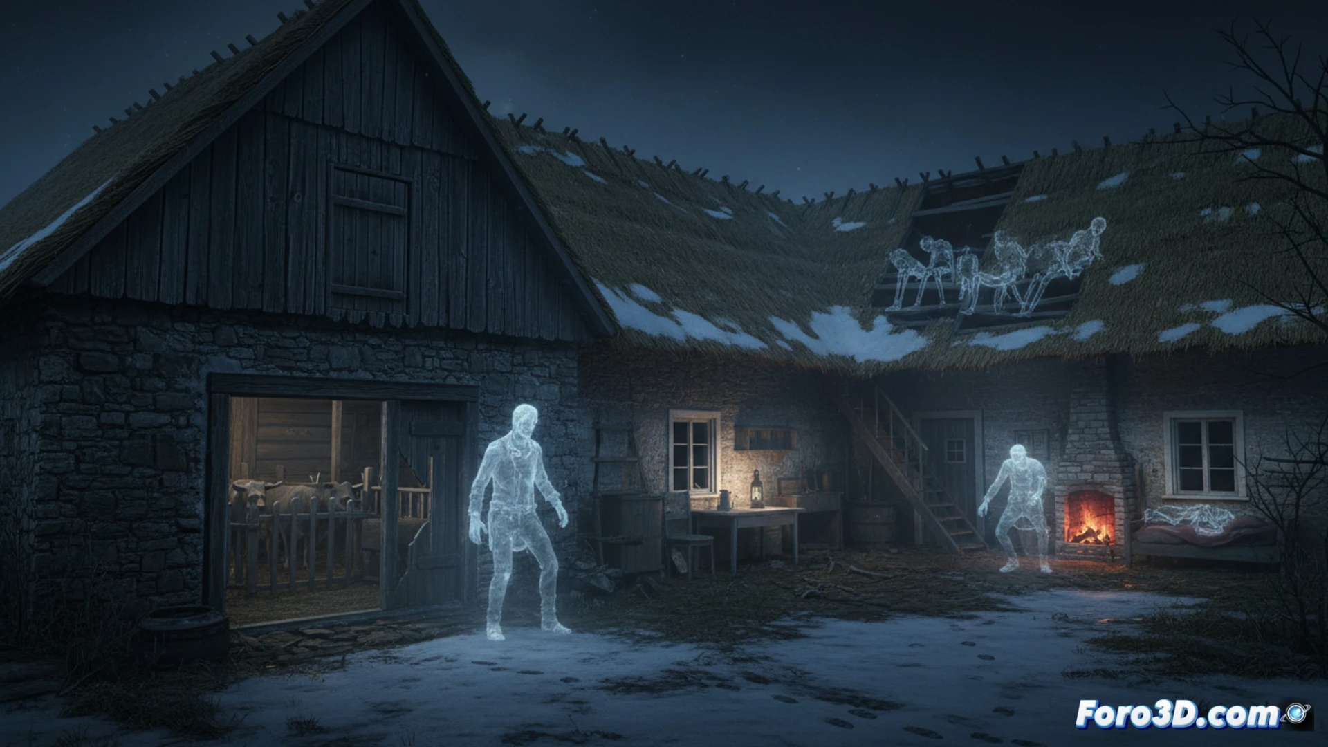 Reconstrucción 3D forense de la granja Hinterkaifeck, Alemania, 1922, escena del crimen y simulación de movimientos