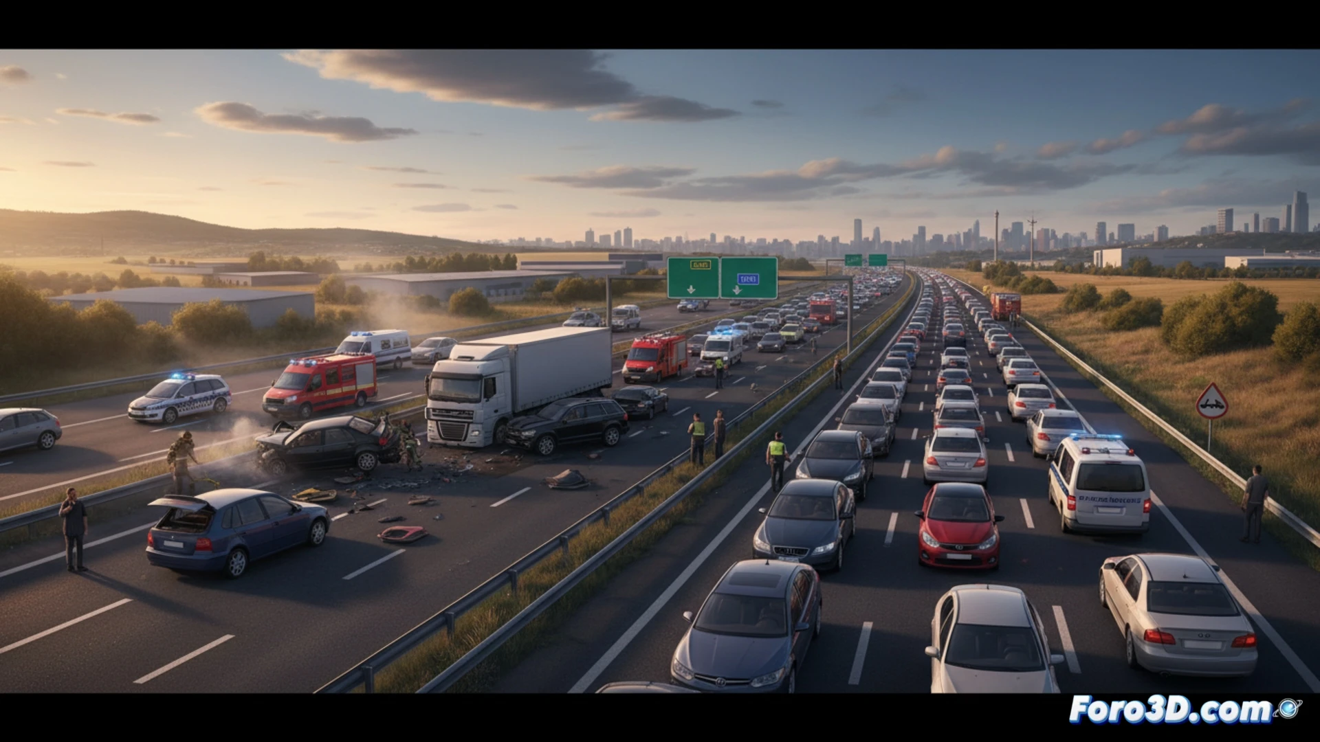 Reconstrucción 3D de accidente en A-5 usando fotogrametría forense para peritaje virtual