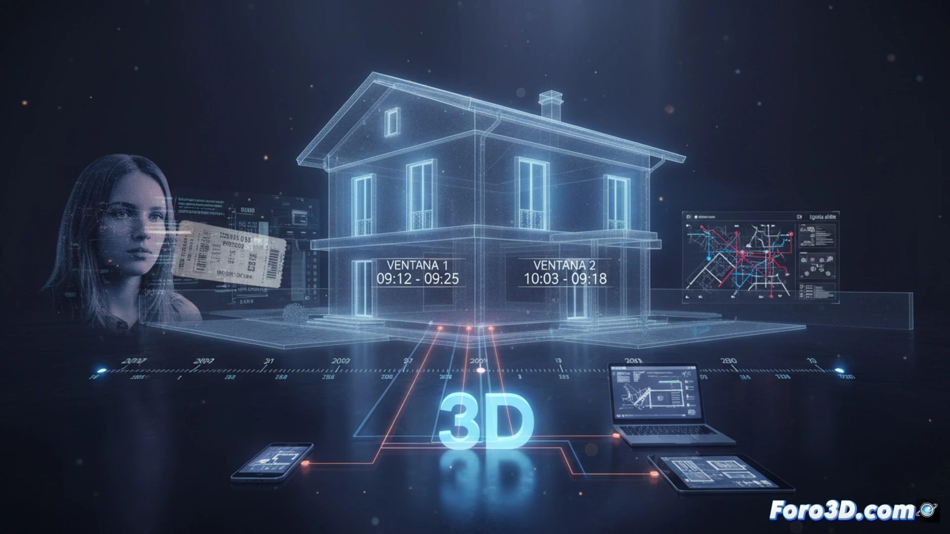 Reconstruccion 3D del caso Poggi con ventanas temporales y ticket de estacionamiento de Vigevano