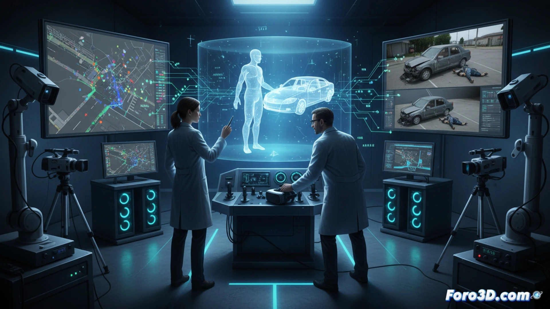 Reconstrucción 3D forense de atropello con escáner láser y fotogrametría para detectar fraudes en seguros