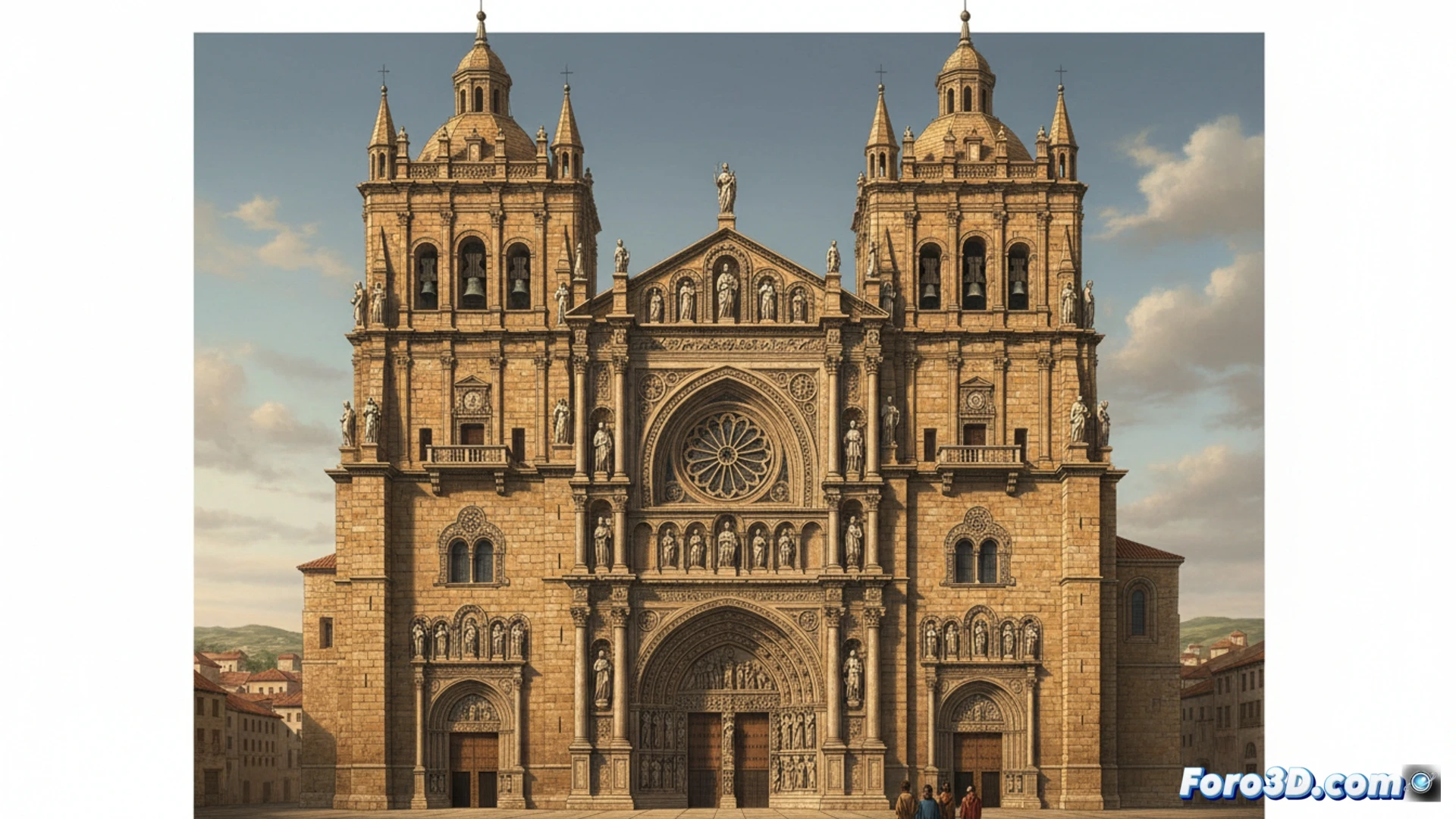 Reconstrucción 3D de la fachada perdida de la Catedral de San Juan Bautista de Albacete, patrimonio arquitectónico renacentista