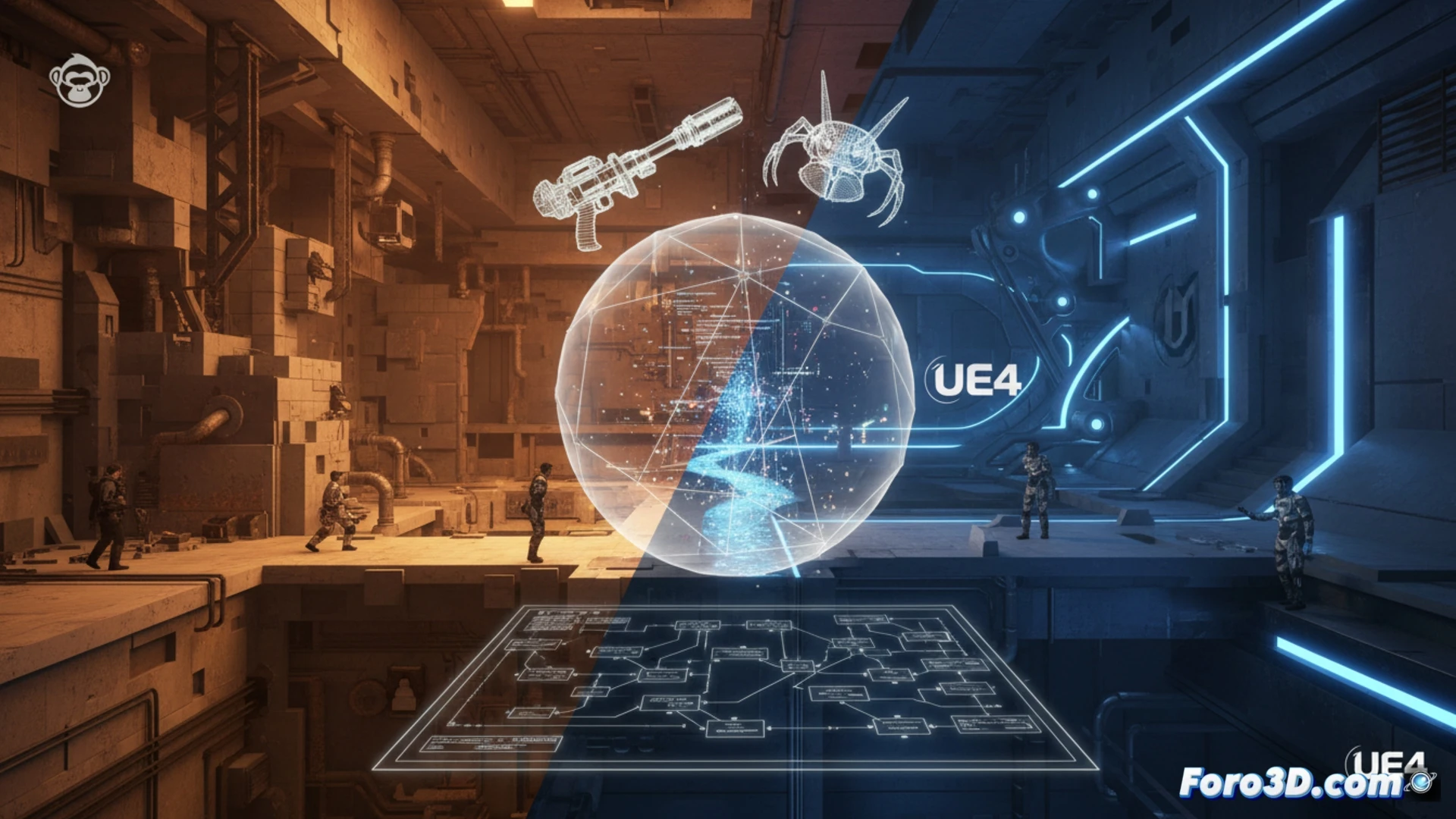 Recreación del estilo Source en Unreal Engine 4 para Voices of the Void con Blender