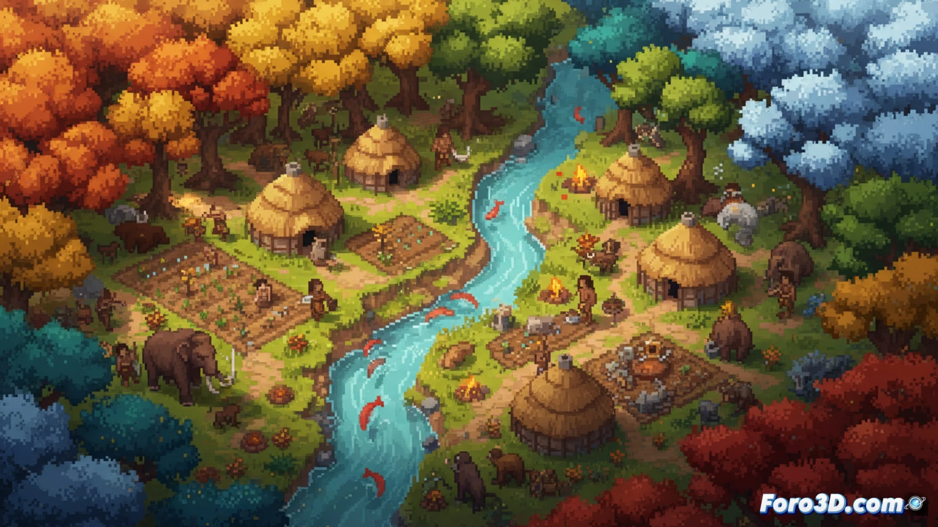 Pixel art prehistórico y animación fluida en Unity, desarrollo indie de Roots of Pacha