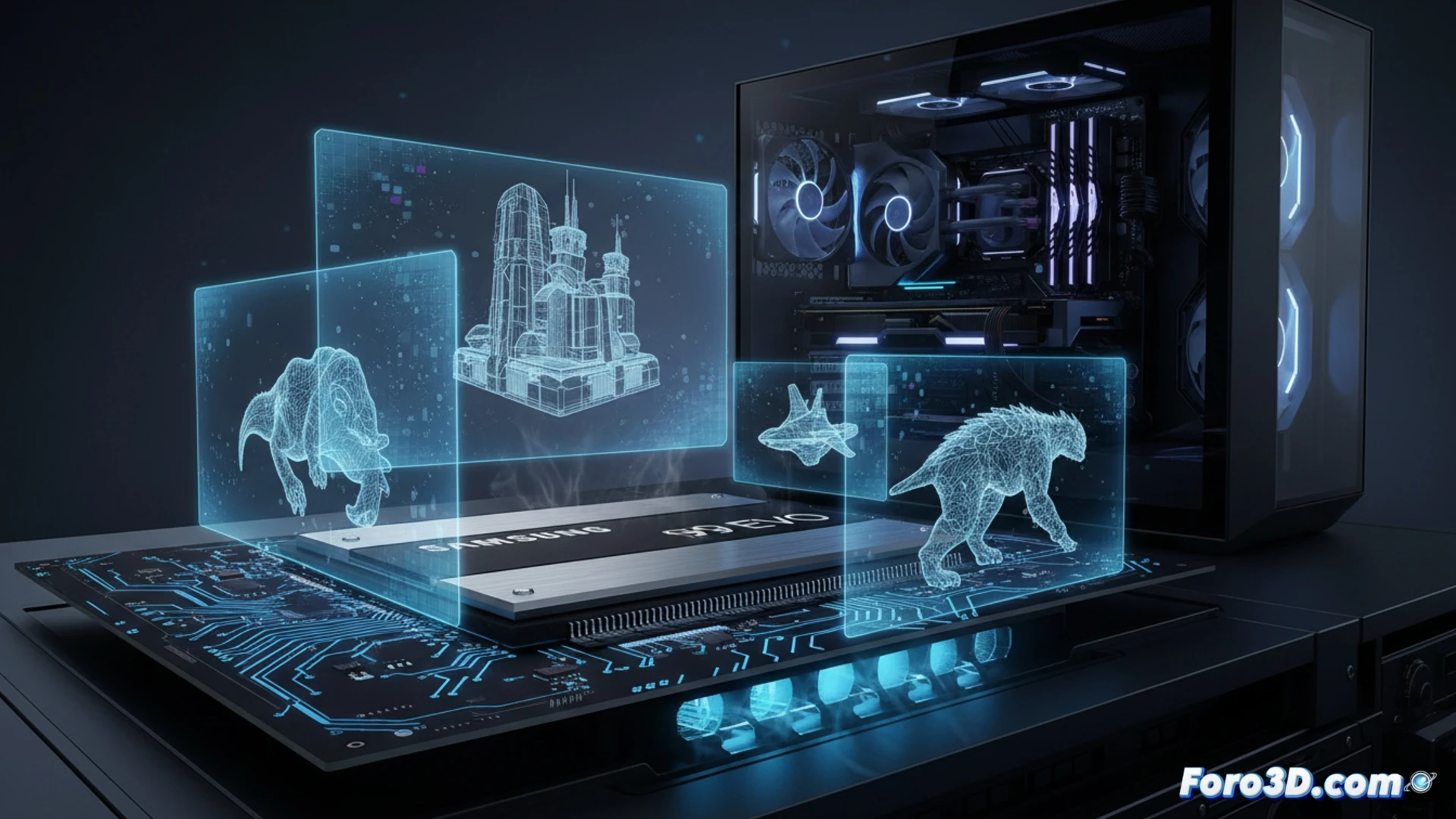 Samsung 990 EVO SSD hibrido PCIe 4.0 y 5.0 para estaciones de trabajo 3D profesionales
