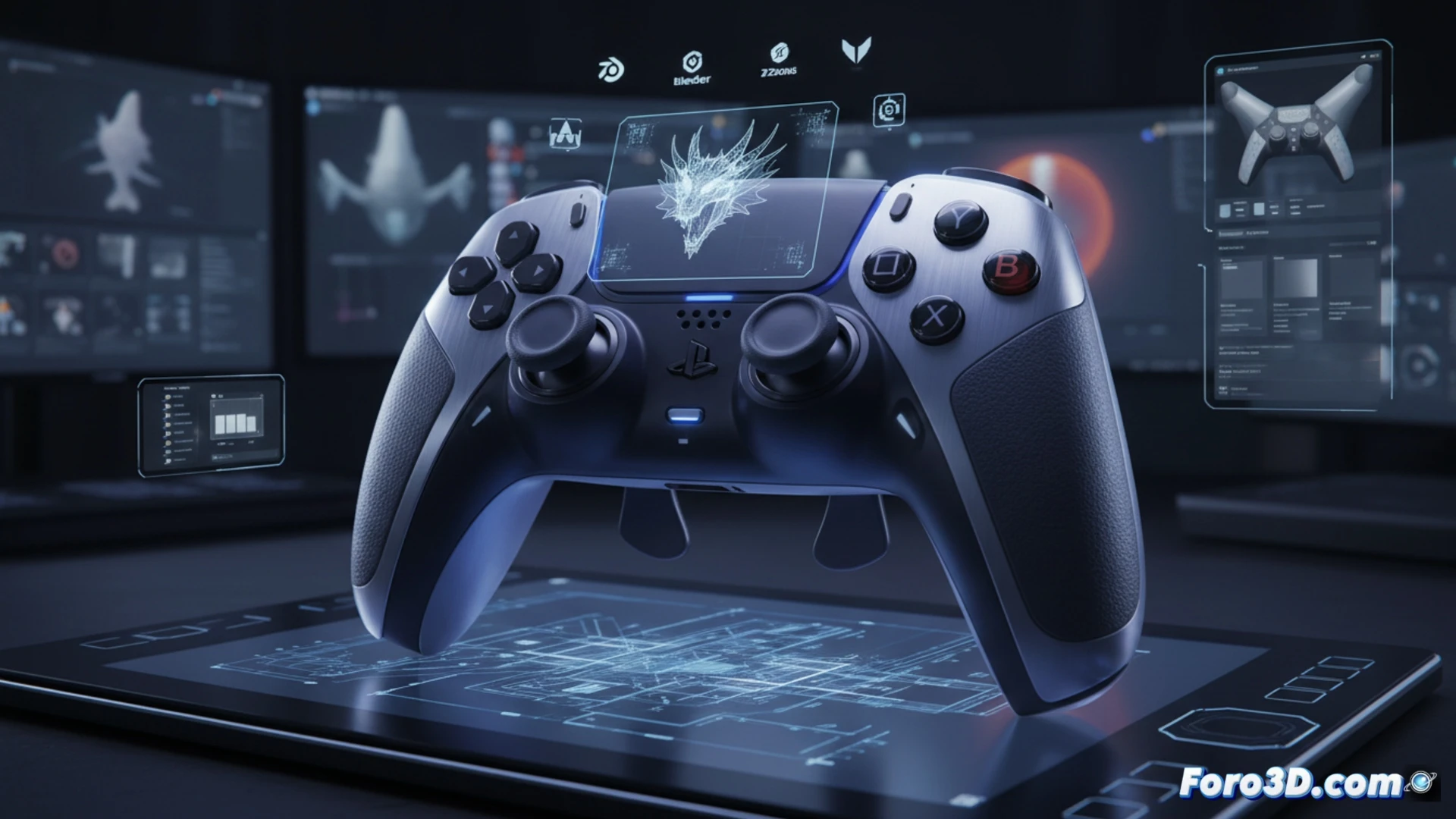 Mando SCUF Omega con botones configurables y diseño ergonómico para modelado 3D en PS5