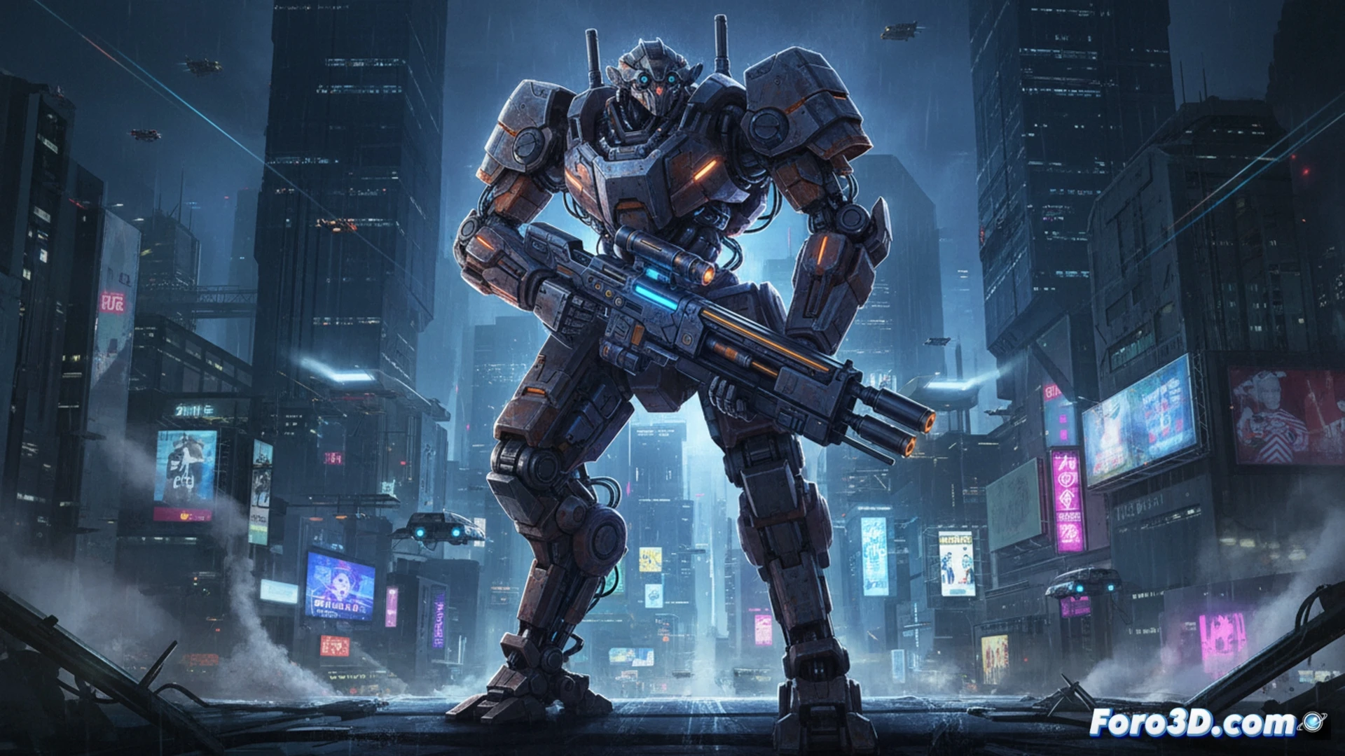 Shinji Aramaki frente a una pantalla gigante, con mechas 3DCG realistas y bocetos de Appleseed y Harlock flotando.