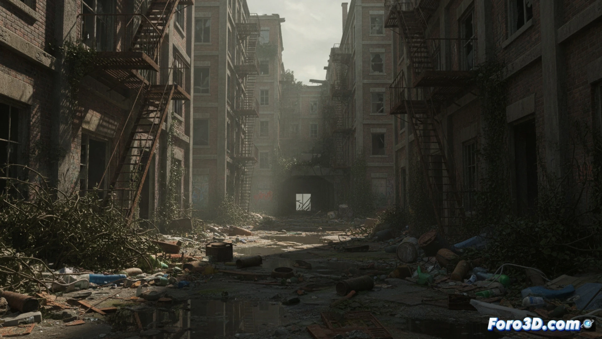 Silent Hill Short Message entorno urbano deteriorado en Unreal Engine 5 con texturas Megascans fotorrealistas