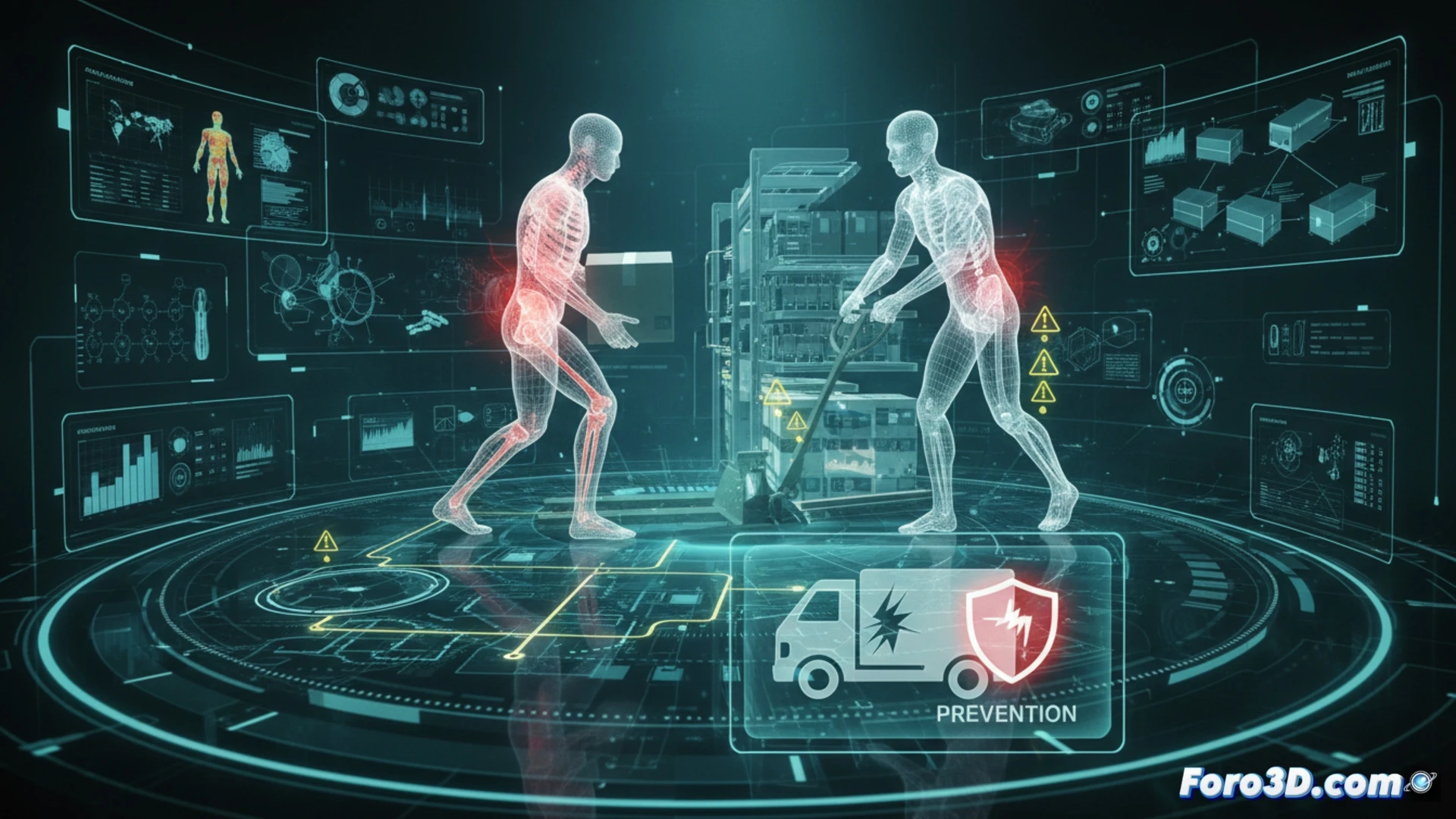 Simulación 3D de riesgos laborales para merchandiser en logística de puntos de venta con gemelo digital