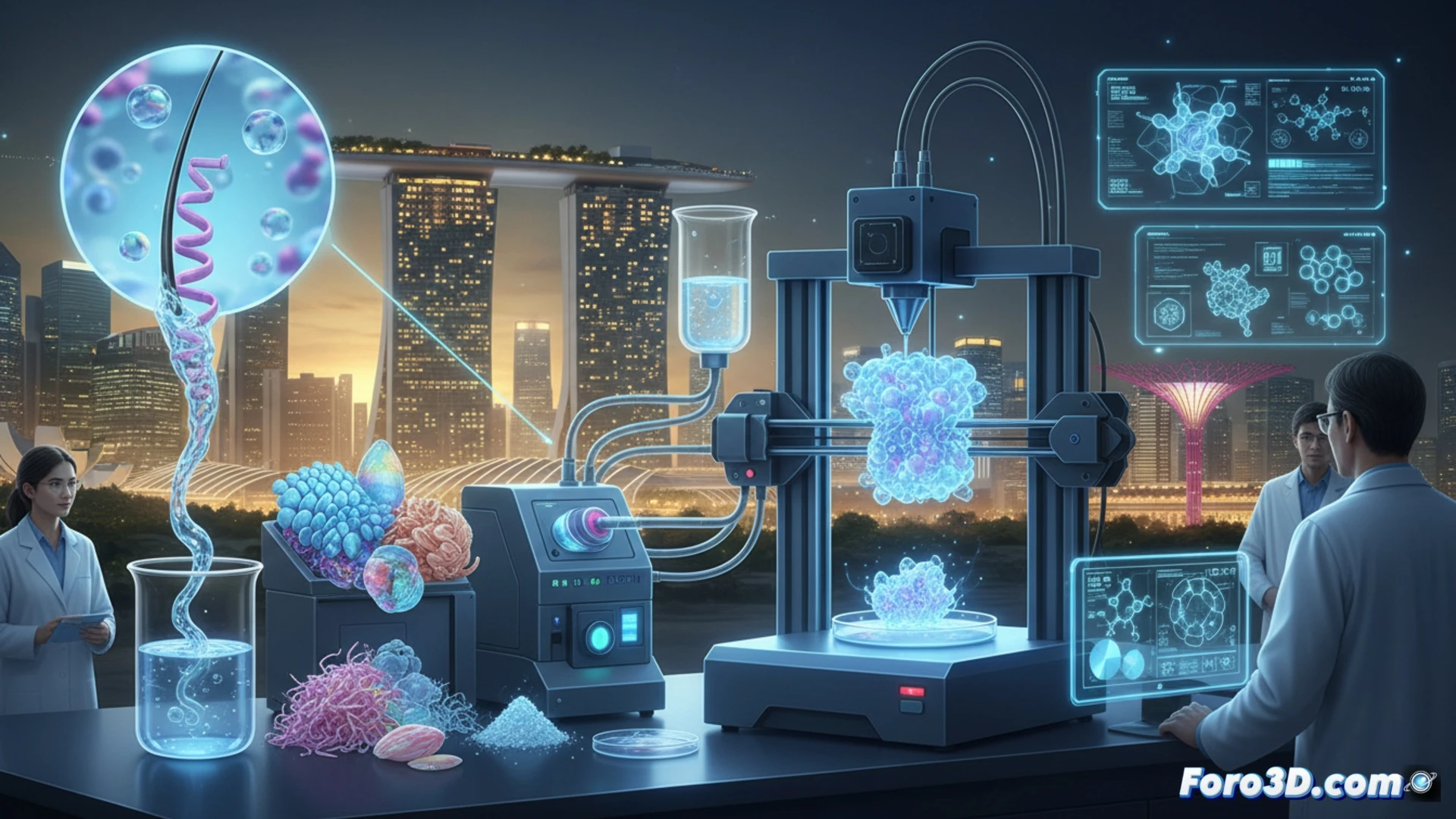 Investigadores en Singapur usan queratina capilar y residuos acuícolas para bioimpresión 3D en medicina regenerativa