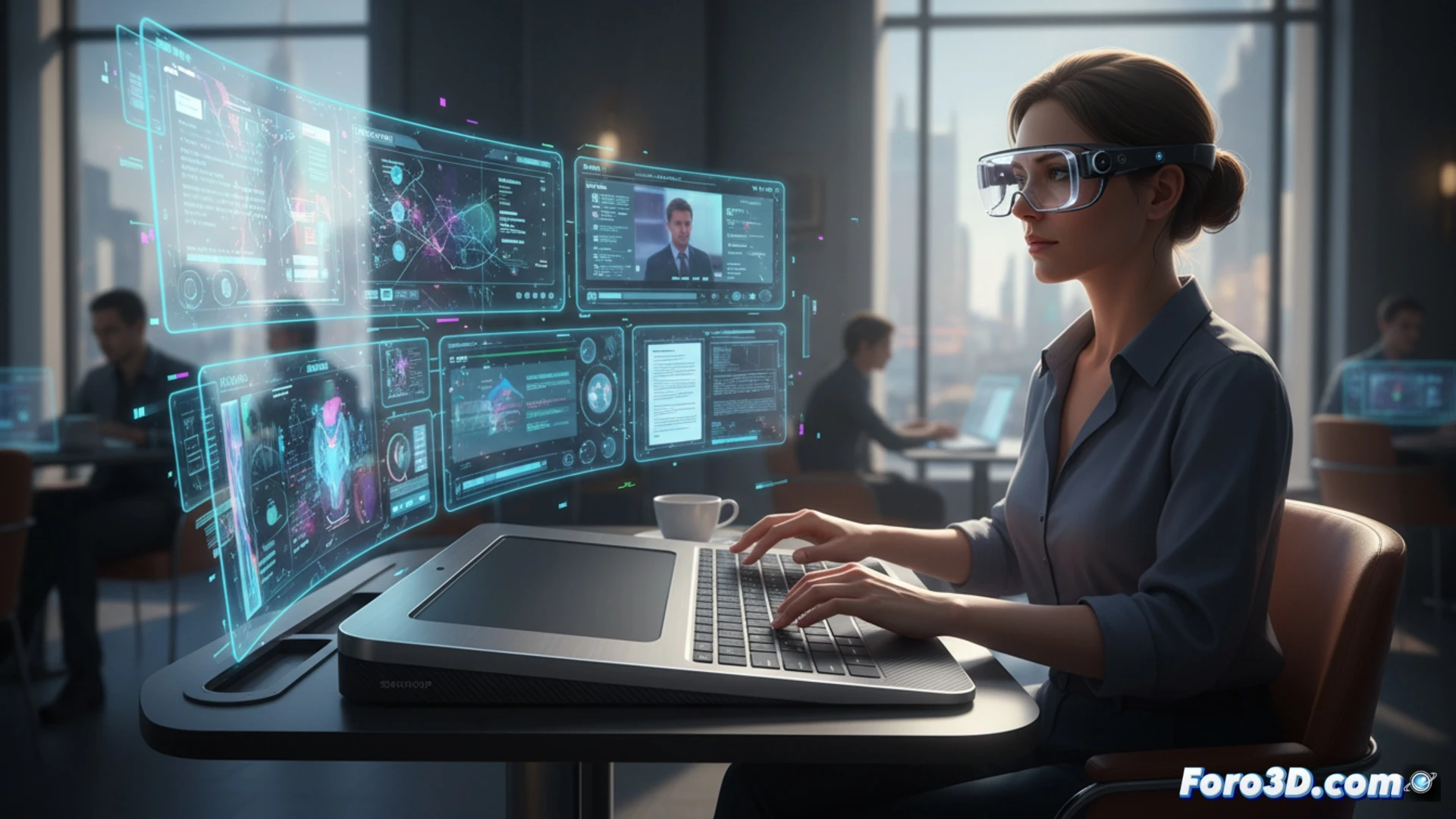 Spacetop G1 portátil con gafas AR proyecta escritorio virtual flotante sin pantalla física