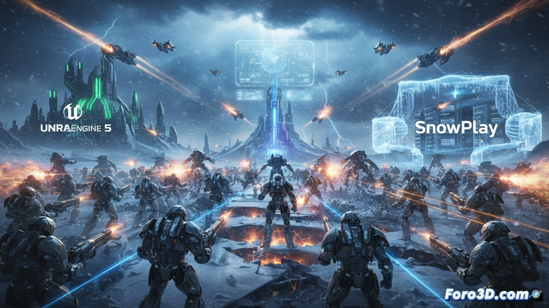 [Stormgate RTS con Unreal Engine 5 y SnowPlay, cientos de unidades en batalla épica]