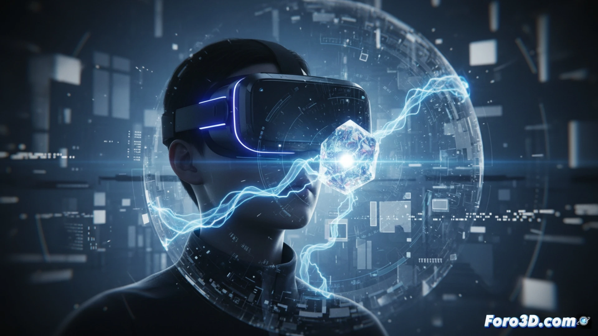 Synapse UE5 eye tracking renderizado foveado PS VR2 neón monocromático realismo virtual
