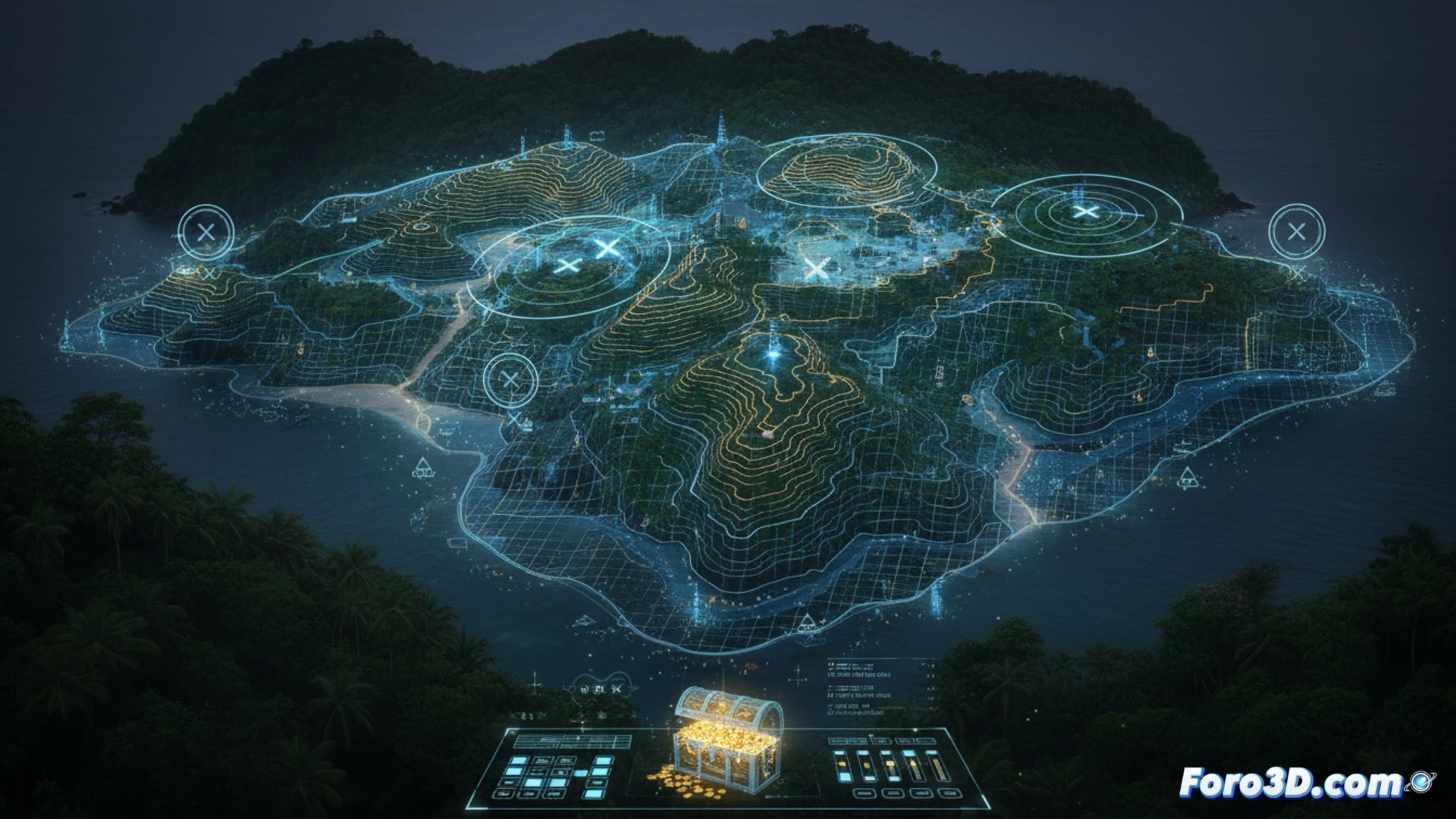 Reconstrucción 3D de la Isla del Coco para buscar el Tesoro de Lima con arqueología digital
