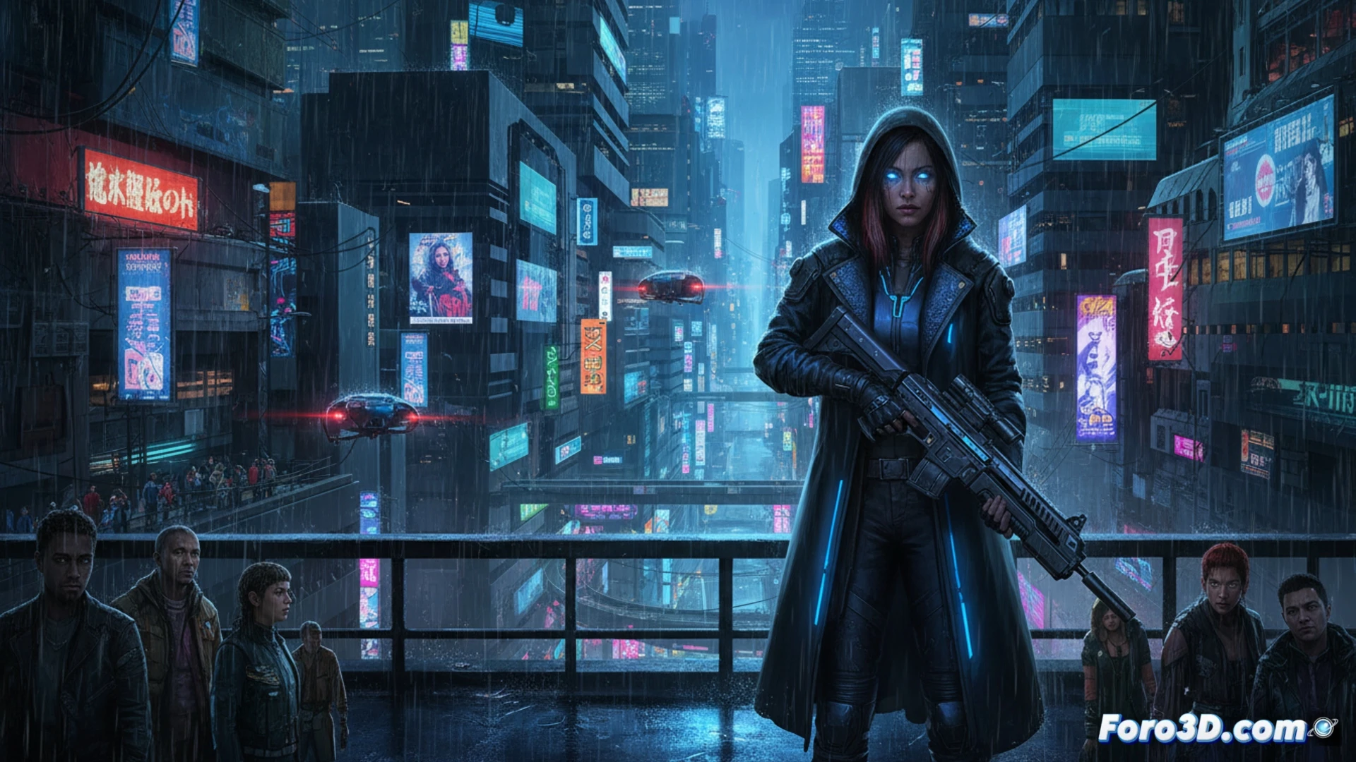 The Last Sentinel cyberpunk Tokio lluvia neones Unreal Engine 5 realismo gráfico