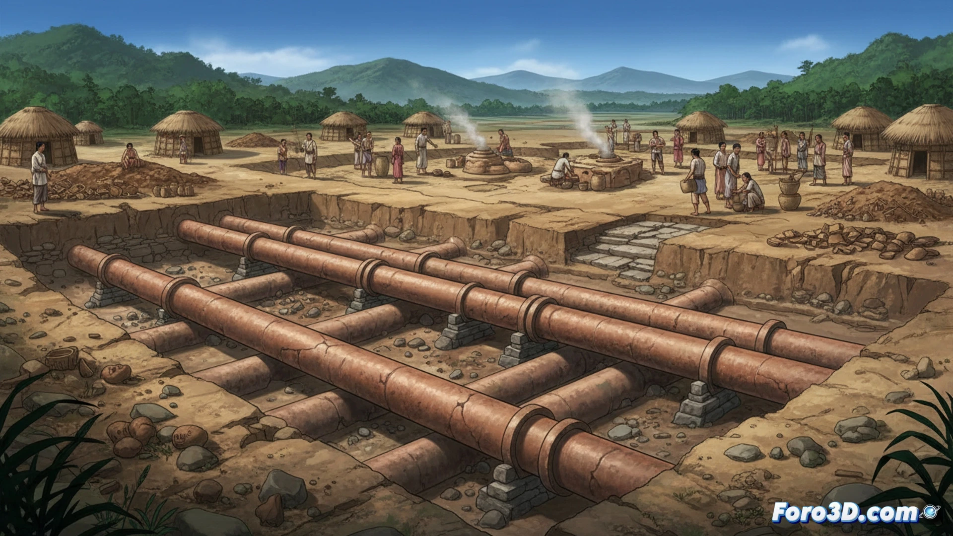 Una excavación revela tuberías de cerámica de 4.000 años en China, construidas por una comunidad sin jefes ni élites gobernantes.