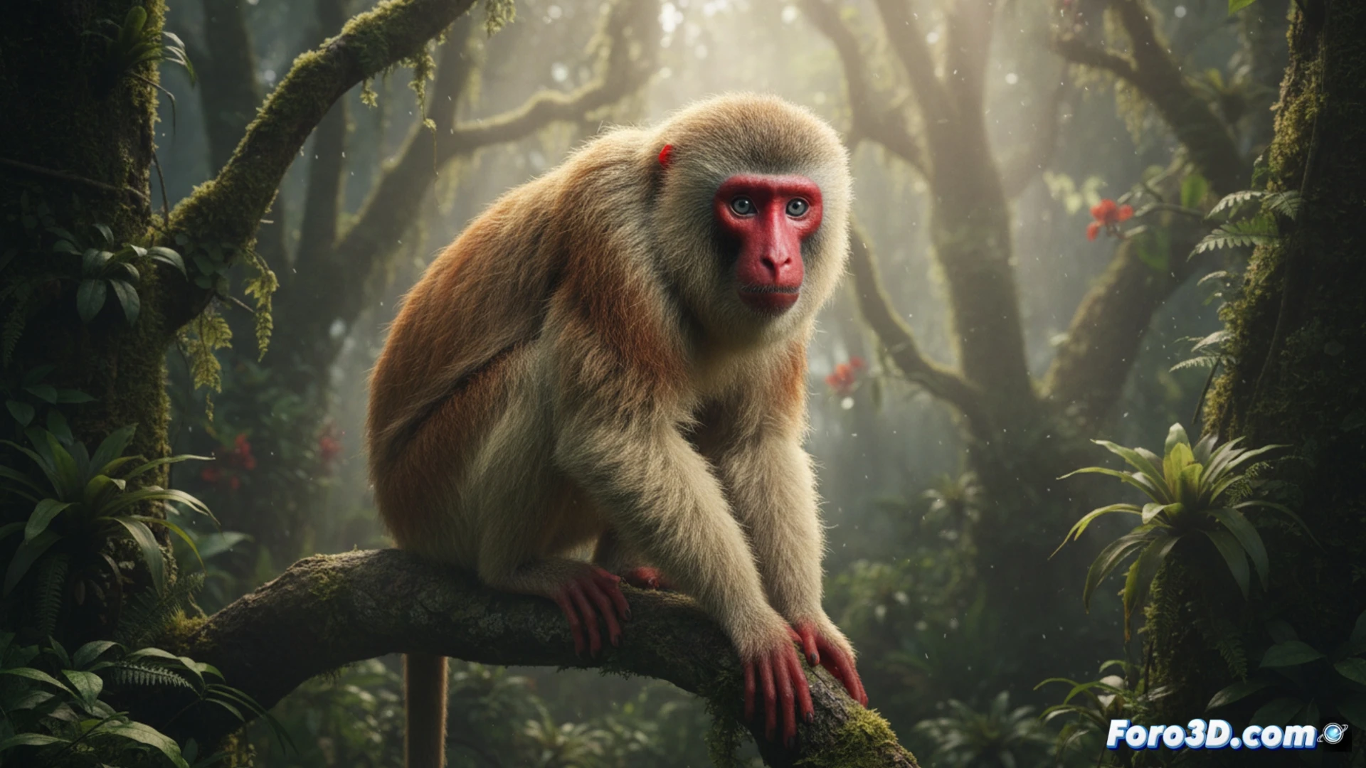 Uacari de la Neblina primate rostro rojo modelado 3D fotogrametría conservación científica selva amazónica
