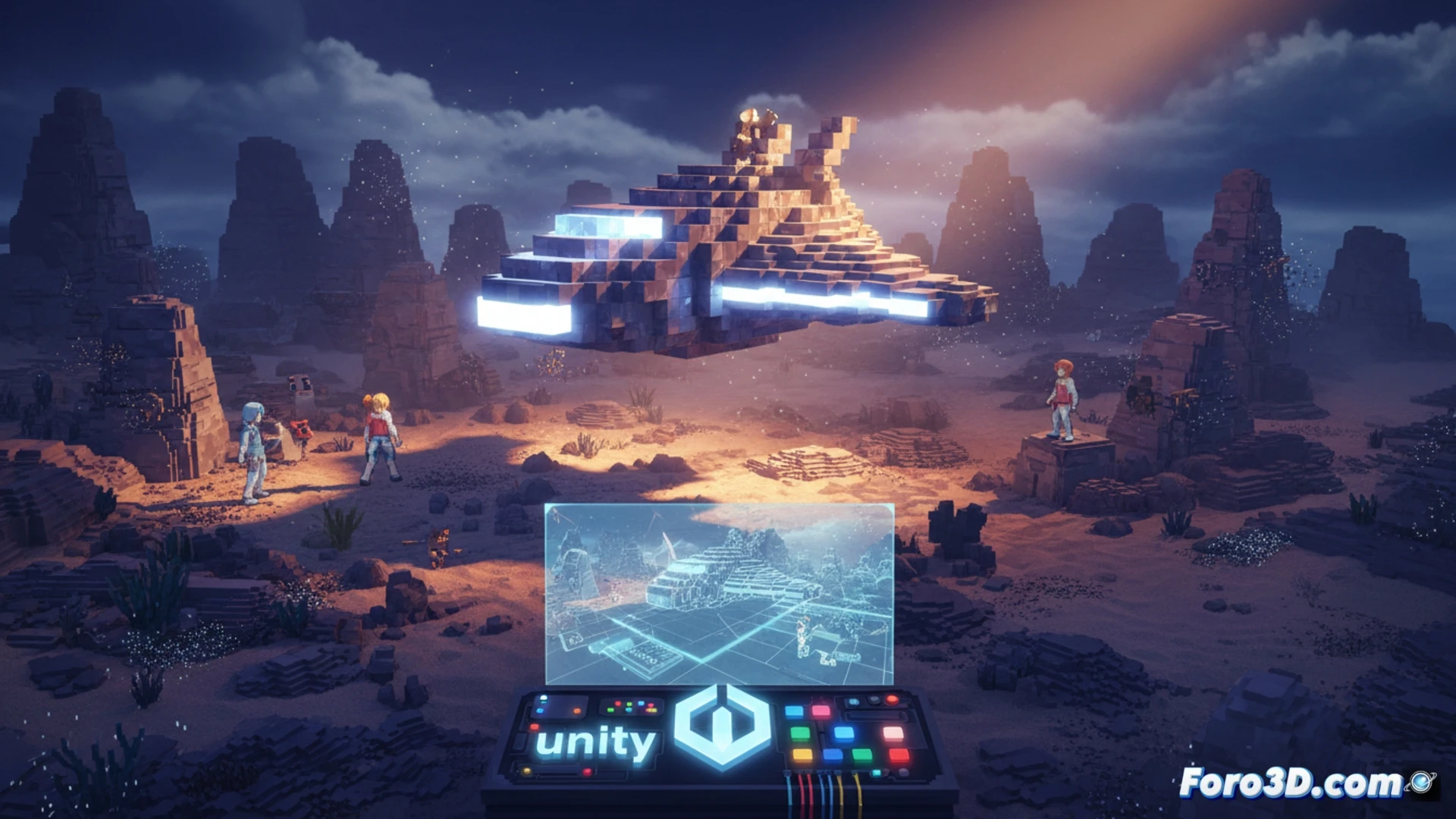 Star Ocean Second Story R pixel art 3D en Unity con sprites y geometría poligonal