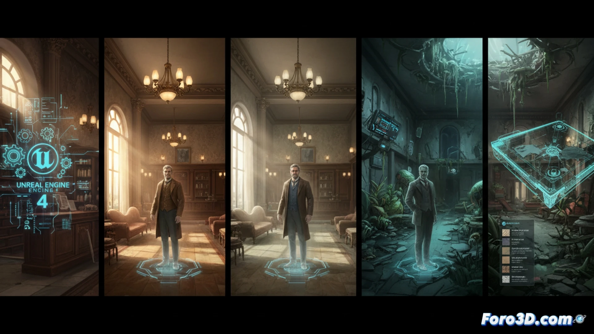 Fobia St Dinfna Hotel Unreal Engine 4 viajes temporales escenario envejecimiento realista