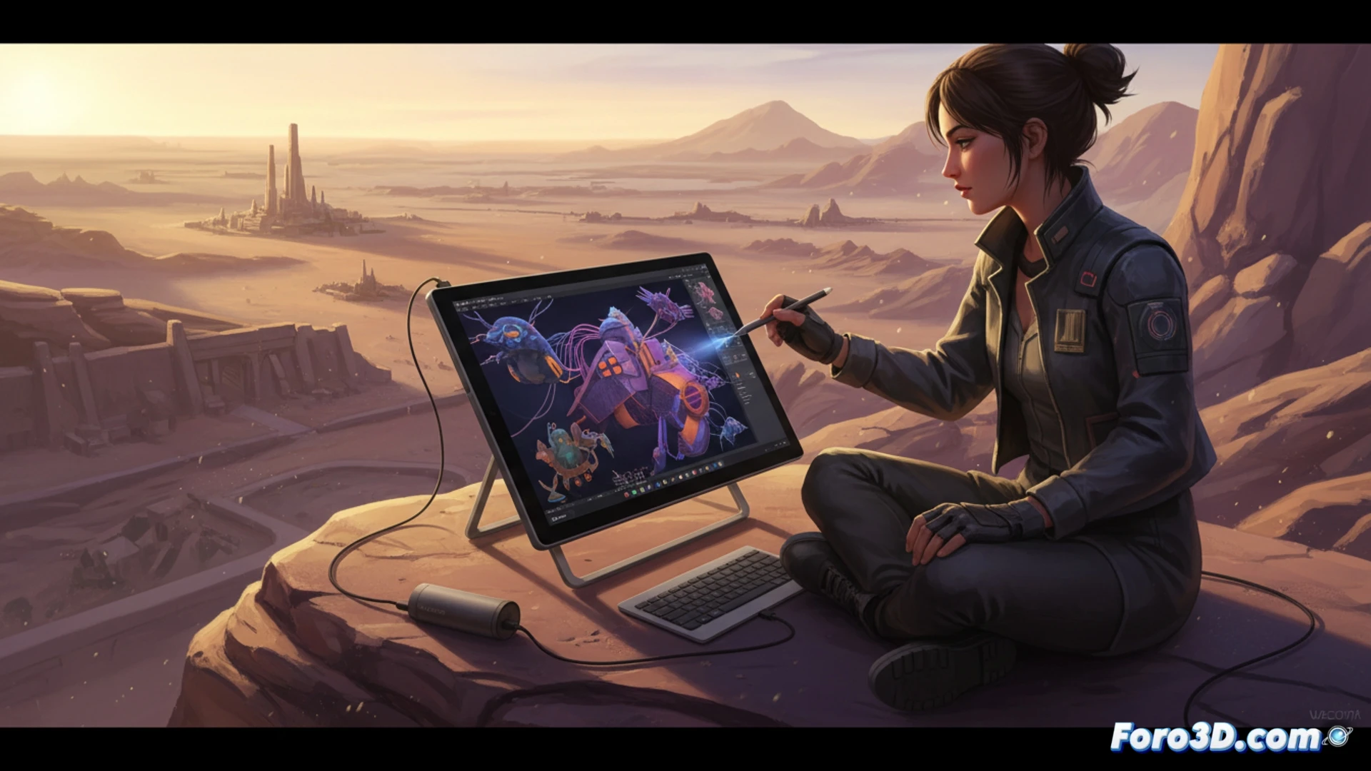 Wacom Movink 13 pantalla OLED ligera para modelado 3D profesional