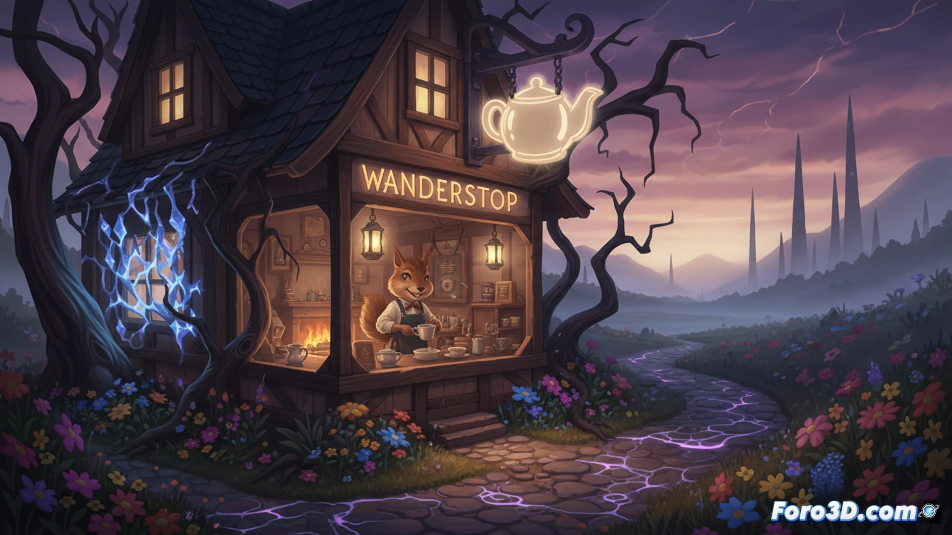 Wanderstop juego Unreal Engine 5 contraste tonos acogedores e inquietantes detalle gráfico