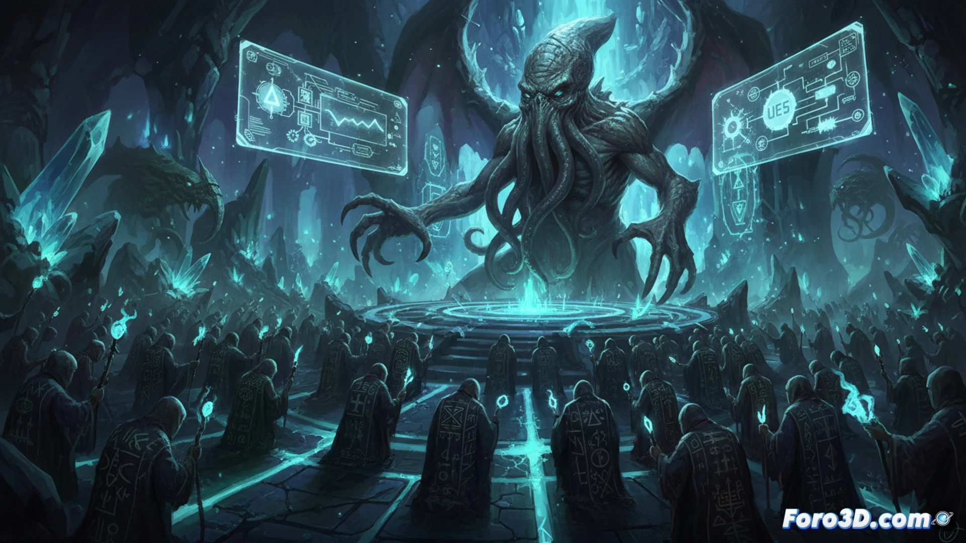 Pipeline técnico de Worshippers of Cthulhu en Unreal Engine 5 con Lumen y Houdini para horror cósmico