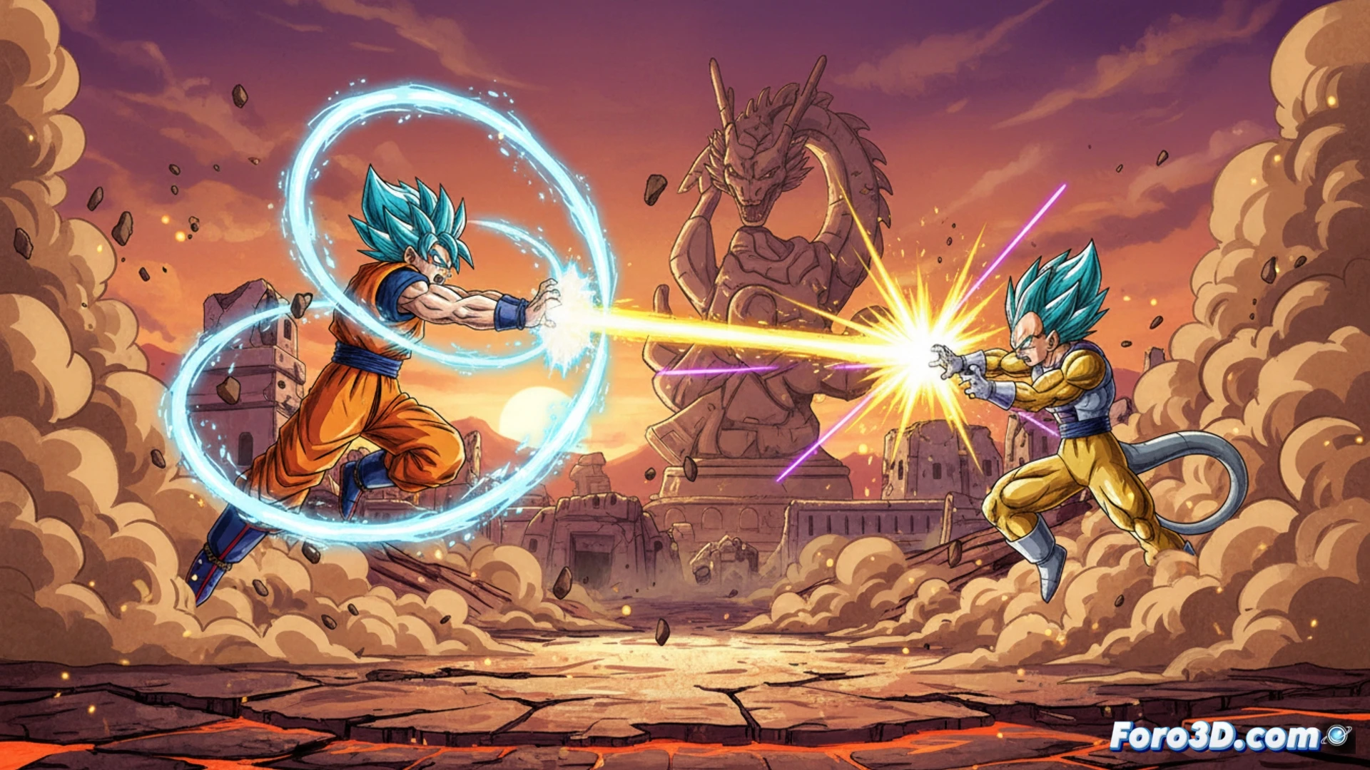 Un cartel de Xbox muestra a Goku y Vegeta en Dragon Ball FighterZ, con texto promocional: gratis por 24 horas sin Game Pass.
