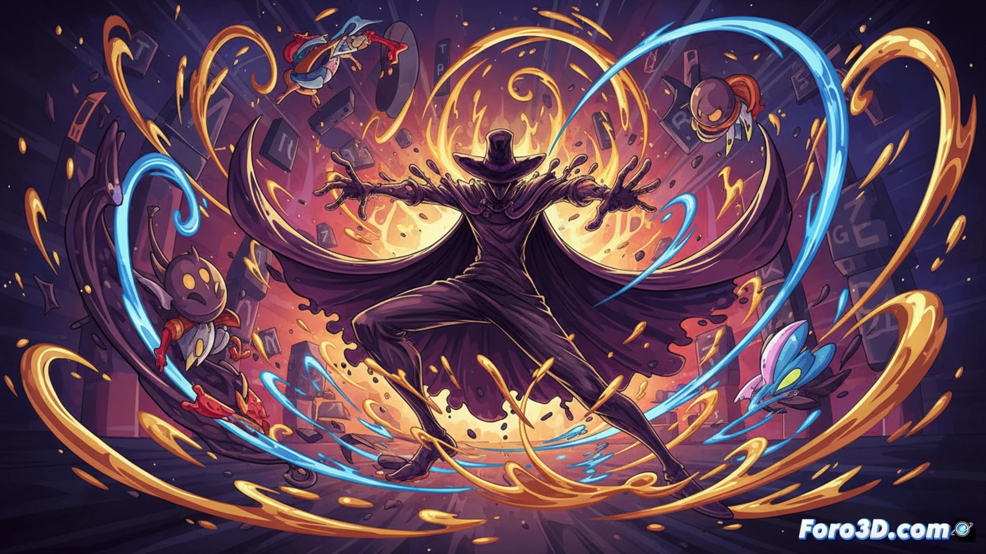 Yoh Yoshinari dibuja una figura elástica que se estira y rebota, con líquidos orgánicos y energía explosiva, en estilo Trigger.