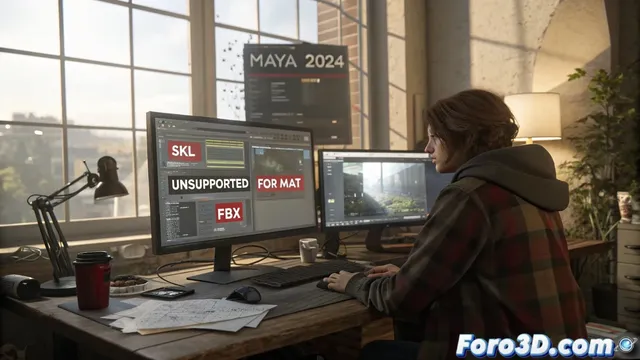 Cómo abrir archivos skl en Maya cuando parece imposible