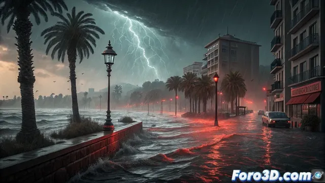 Alerta roja por lluvias torrenciales en el este y noreste de Espana