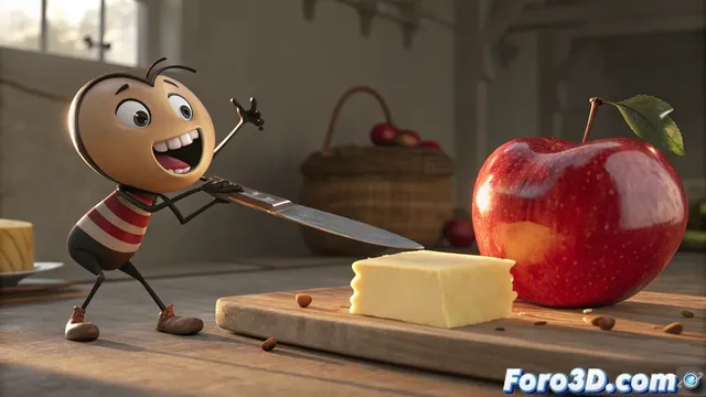 Simular un mordisco a una manzana y cortar mantequilla en 3ds Max