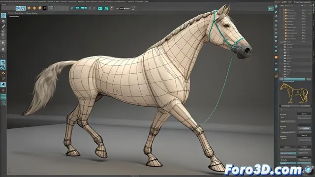 Animación facial y de marcha para caballos en Cinema 4D