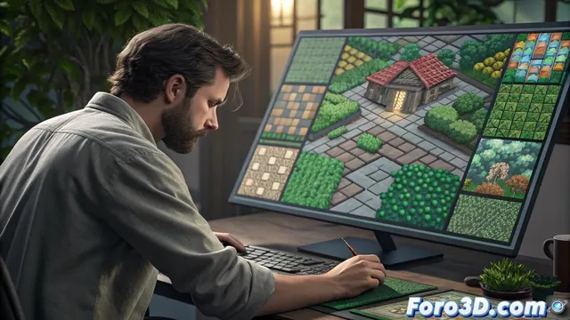 El modo mosaico de Aseprite revoluciona el diseño de patrones repetitivos