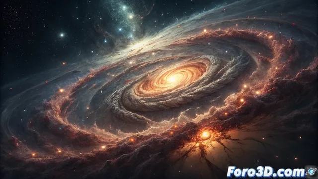 Galaxia distante estrangulada por la red cósmica