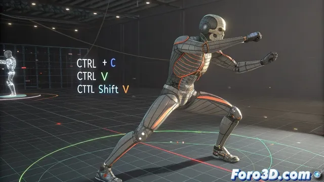 Atajos de teclado para copiar y pegar poses en Blender