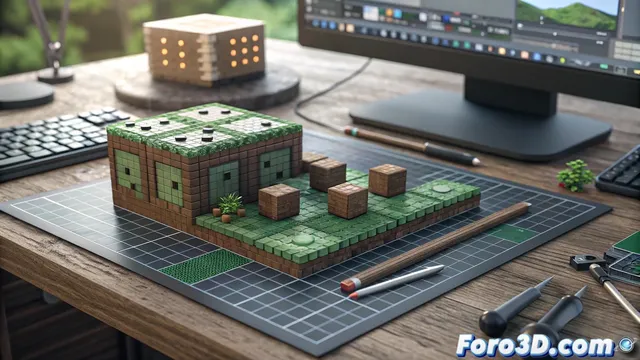 Blockbench y su función nativa de alineación Block/Cube Snap