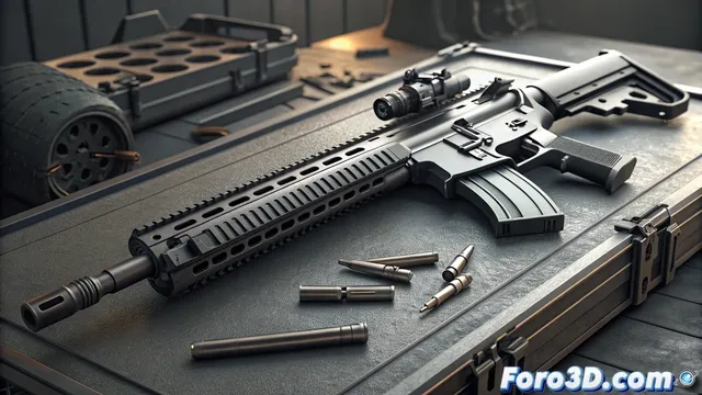Modelado 3D del fusil HK416: Guía completa de características y técnicas