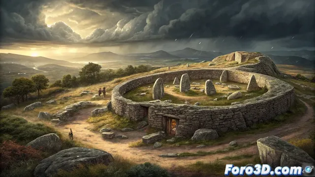 Recreación del Castro de Ulaca en Krita