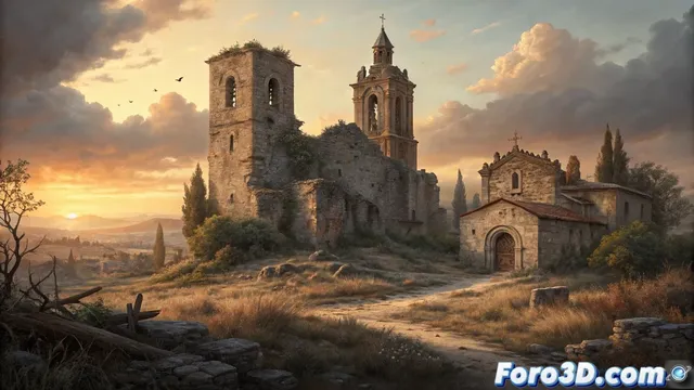 Las ruinas de Caudilla reviven en Cinema 4D con modelado 3D de su abandono rural