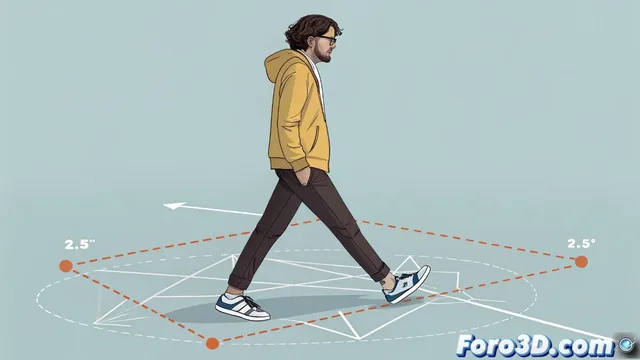 El método exacto para calcular distancias en ciclos de caminata en 3ds Max