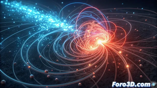 Simulación de campos magnéticos en Blender con campos de fuerza y geometría nodal