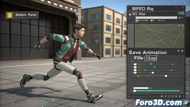 Convertir animaciones a formato XAF para Biped