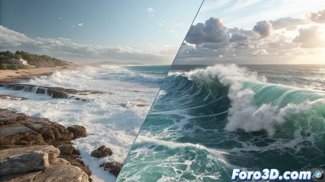 Cómo integrar mar animado con simulaciones de splash en RealFlow para 3ds Max