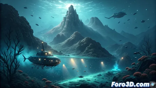 Representando el descubrimiento submarino de la Dorsal de Nazca en Blender