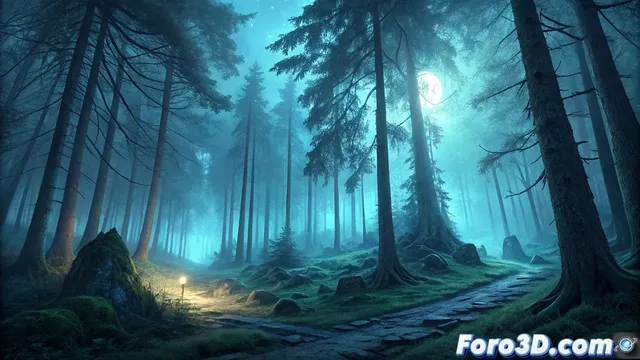 Composición de El Bosque Negro de Elly en Nuke para terror auditivo-visual