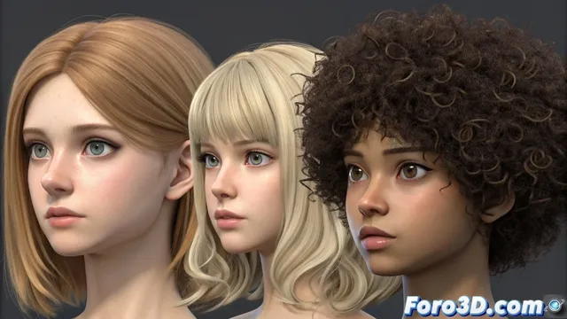 El arte de dominar los diferentes tipos de cabello en Blender