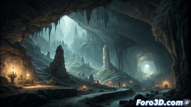 Recreación de la Cueva de las Güixas en Adobe Illustrator
