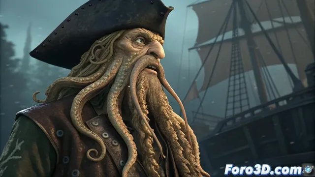 El arte detrás de Davy Jones: animación 3D de Luis Morillo